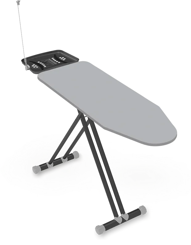 Asse da stiro MONDO 125×42 cm con presa elettrica HYTAMA TOOLS