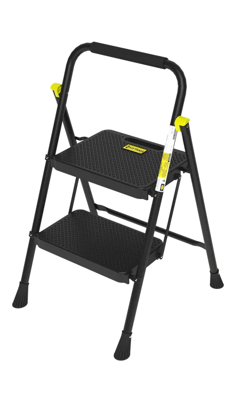 BLACK MAX 2 gradini – Sgabello pieghevole in acciaio TÜV HYTAMA Tools
