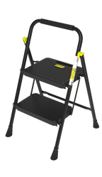 BLACK MAX 2 gradini – Sgabello pieghevole in acciaio TÜV HYTAMA Tools