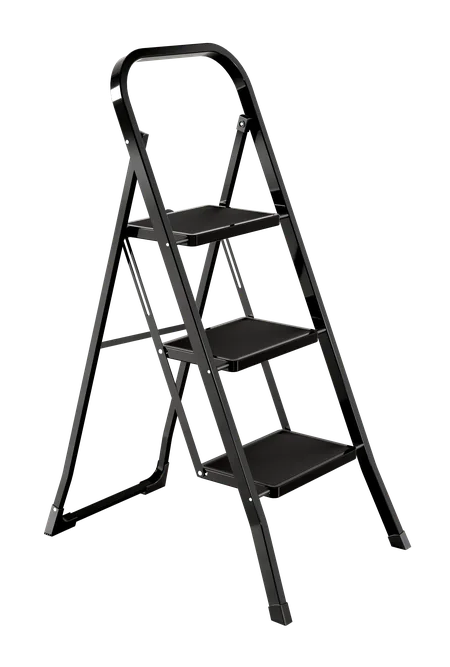 BLACK MINI 3 gradini – Sgabello pieghevole compatto TÜV HYTAMA Tools