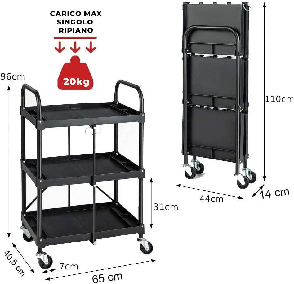 FOLD TROLLEY chiuso e aperto